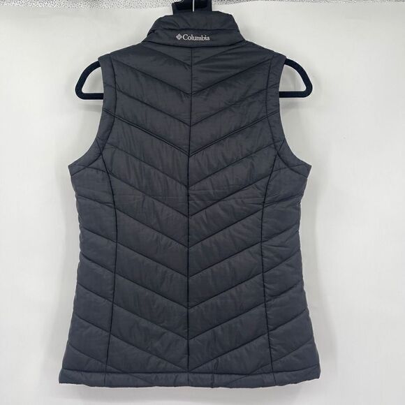 Columbia Women's White Out Puffer Omni Heat Full Zip Insulated Vest Sz S - Picture 2 of 7